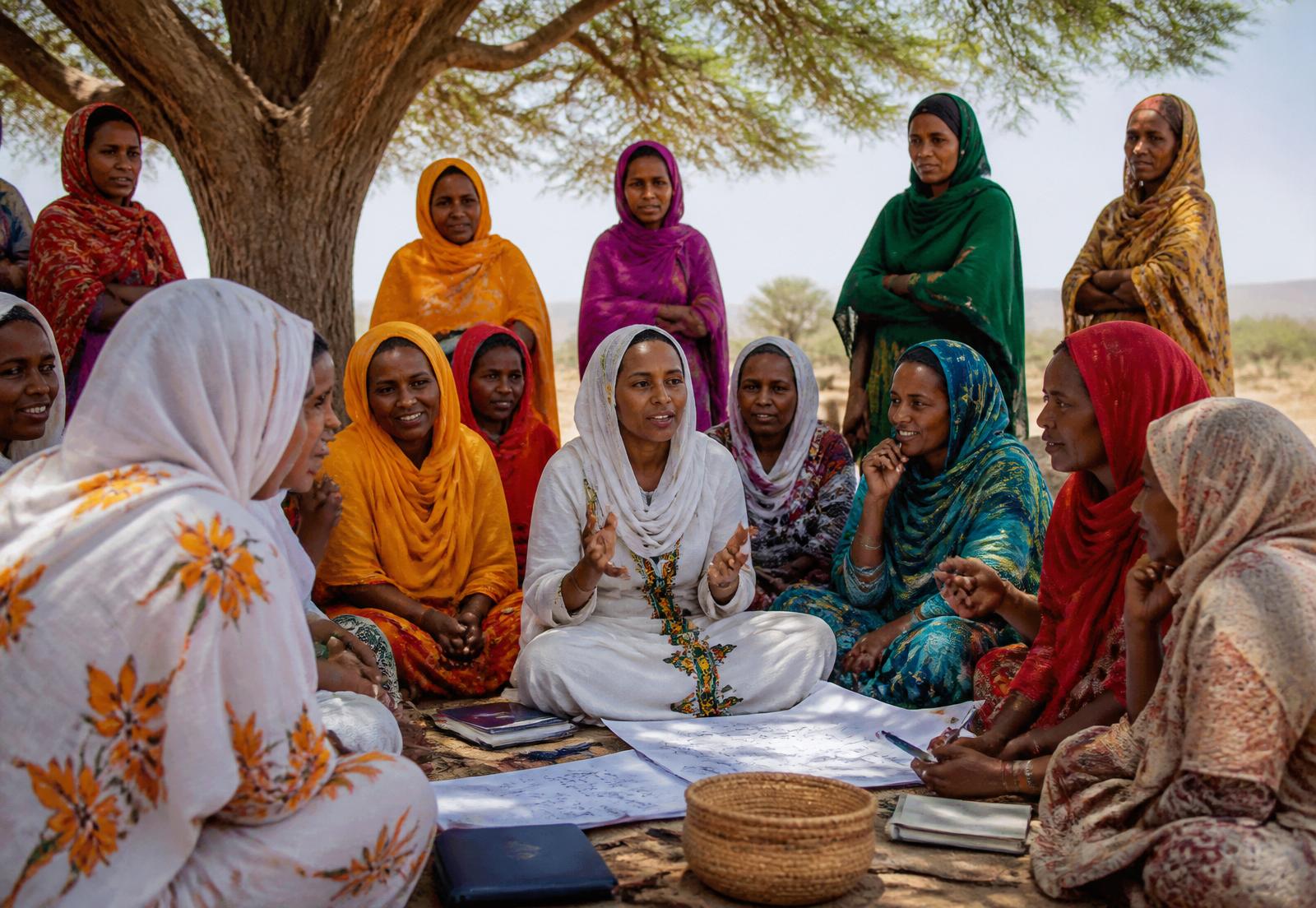 Women's group meeting in Borena
